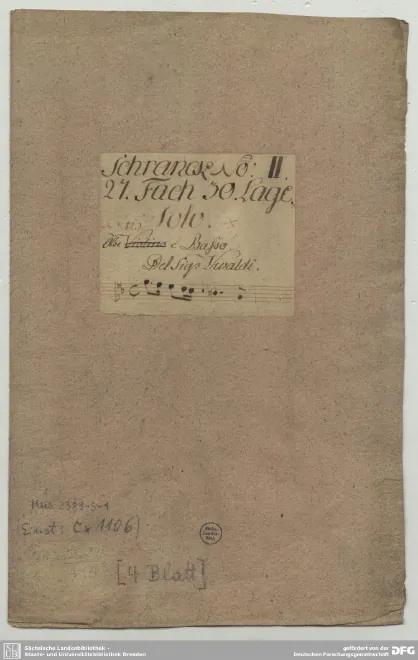 First page of Oboe Sonata in C minor