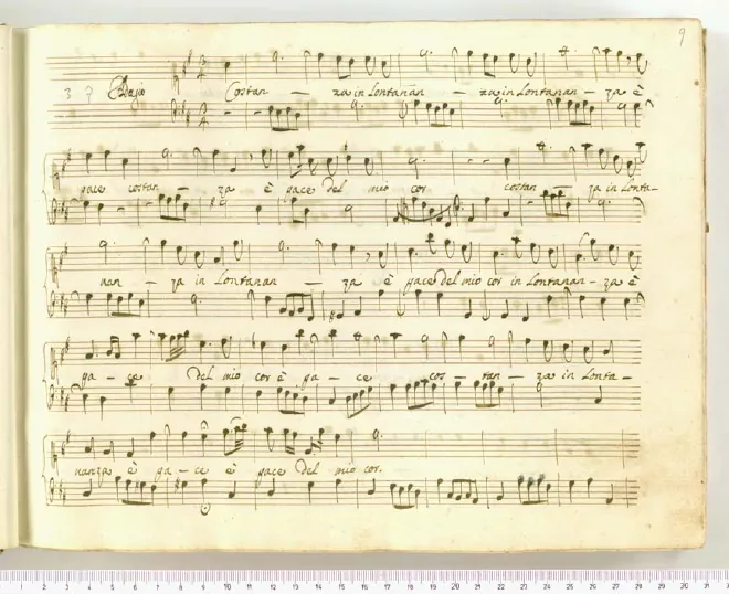 First page of Costanza in lontananza è pace del mio cor