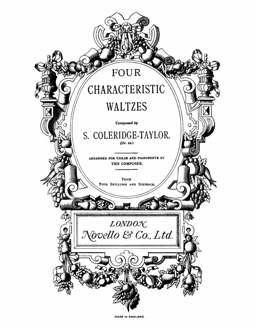 First page of Four Characteristic Waltzes