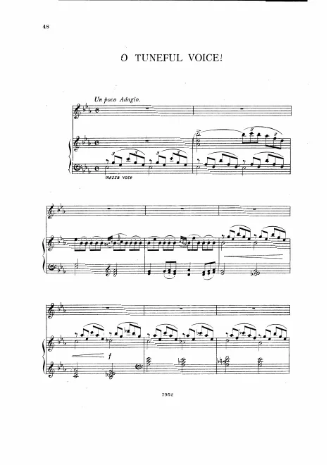 First page of O tuneful Voice
