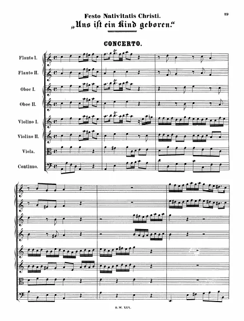 First page of Uns ist ein Kind geboren