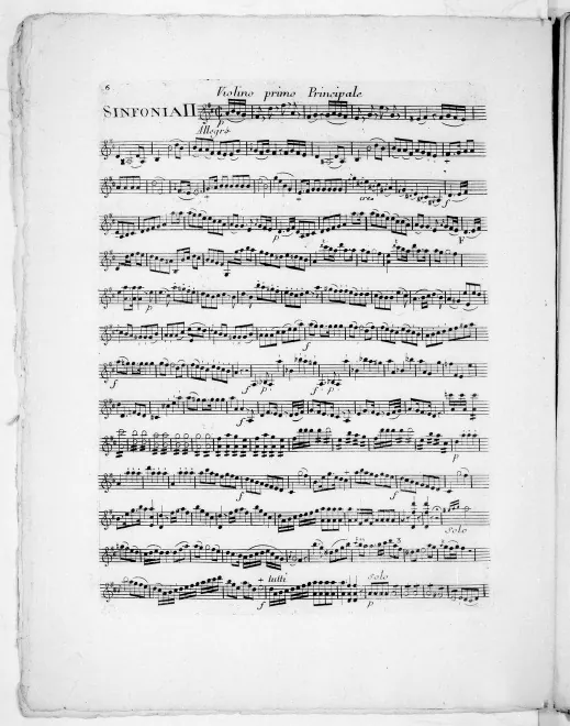 First page of Sinfonia concertante