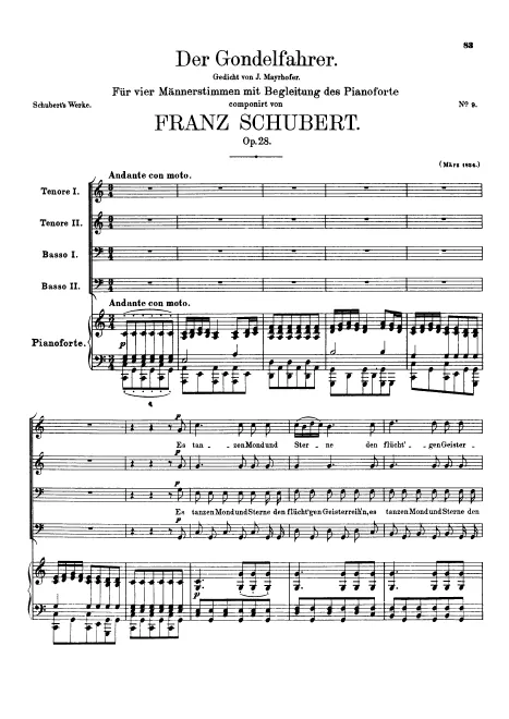 First page of Der Gondelfahrer