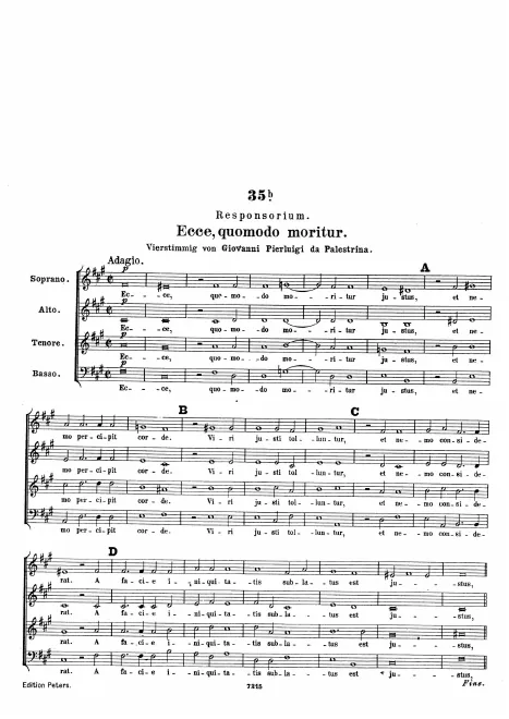 First page of Ecce, quomodo moritur