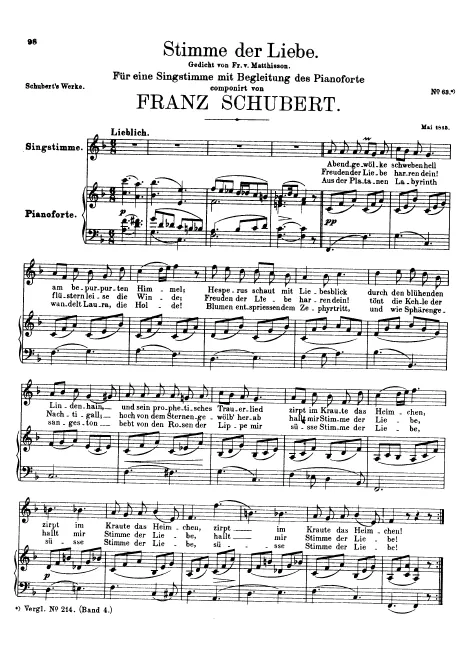 First page of Stimme der Liebe