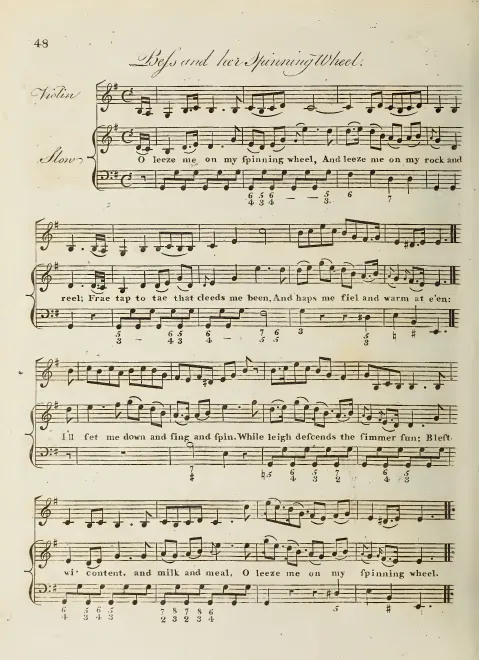 First page of Bess and her Spinning Wheel, Hob.XXXIa:147