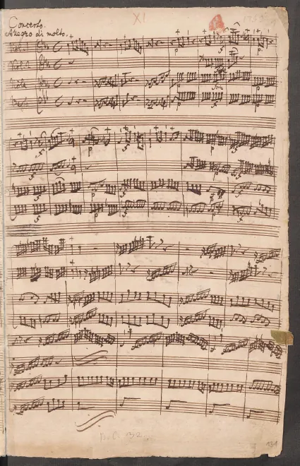 First page of Harpsichord Concerto in C minor