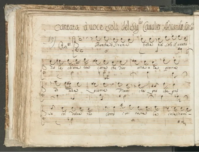 First page of Benché o sirena bella