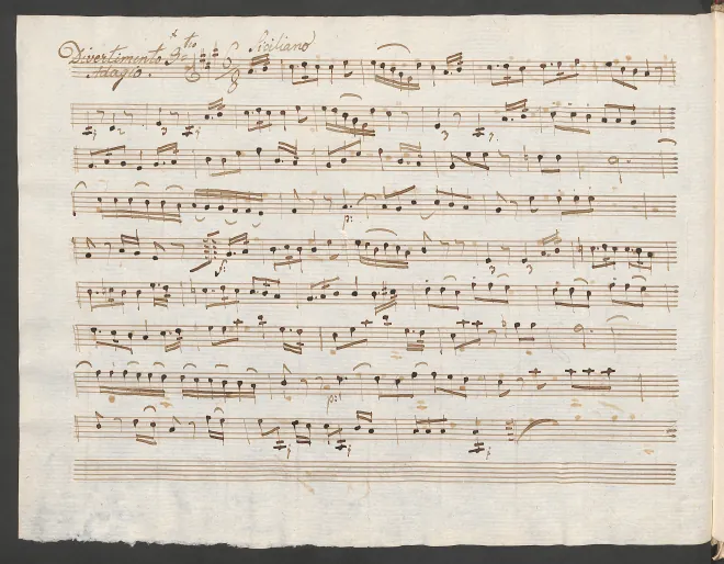 First page of Baryton Trio in A major