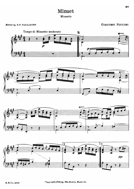 First page of 3 Minuetti