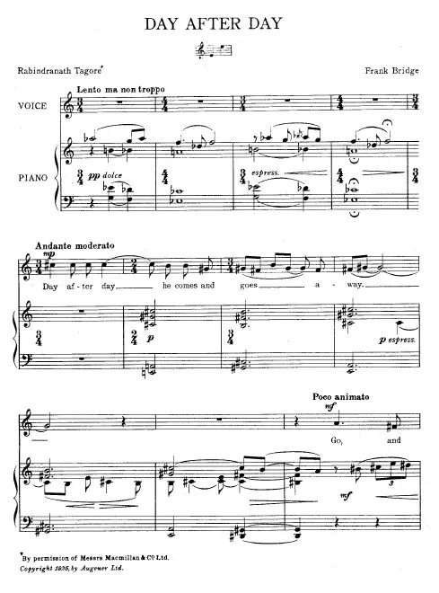 First page of 3 Tagore Songs