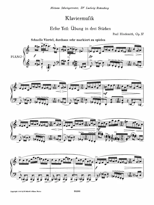 First page of Klaviermusik Piano Music