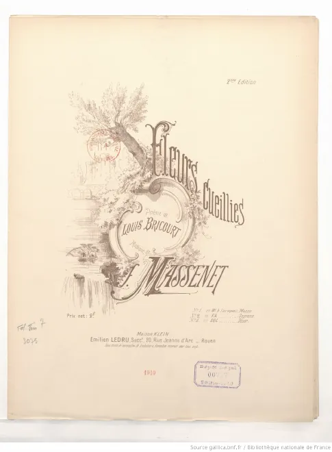 First page of Fleurs cueillies