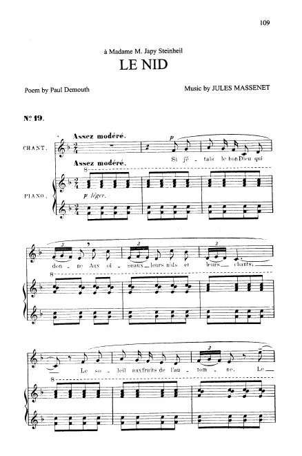 First page of Le nid