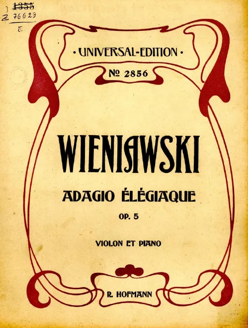 First page of Adagio élégiaque