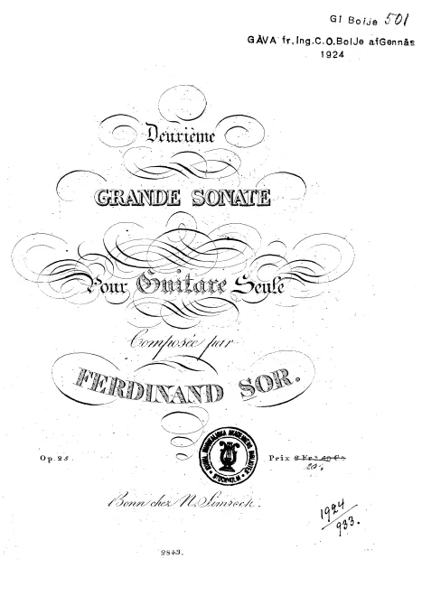 First page of Grande Sonate