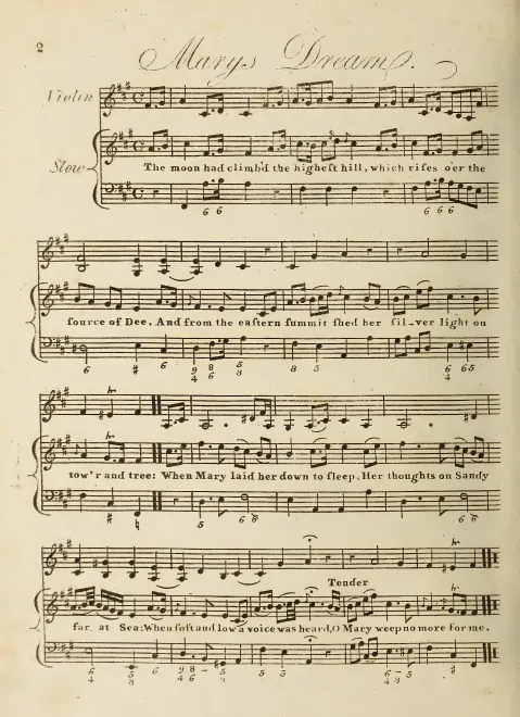 First page of Mary's Dream
