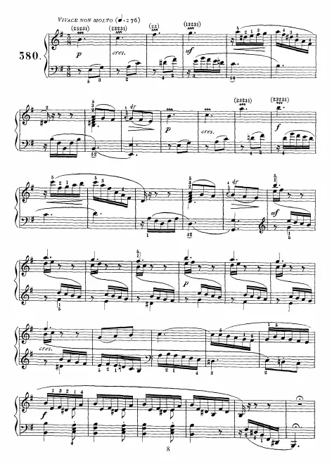 First page of Keyboard Sonata in E minor