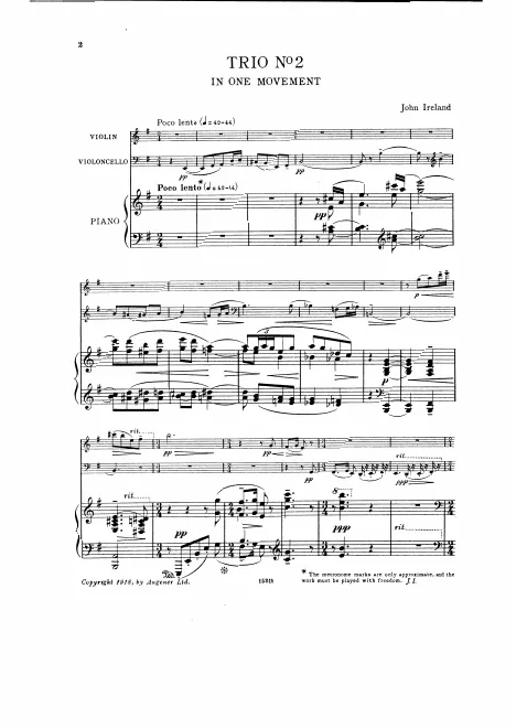First page of Piano Trio No.2