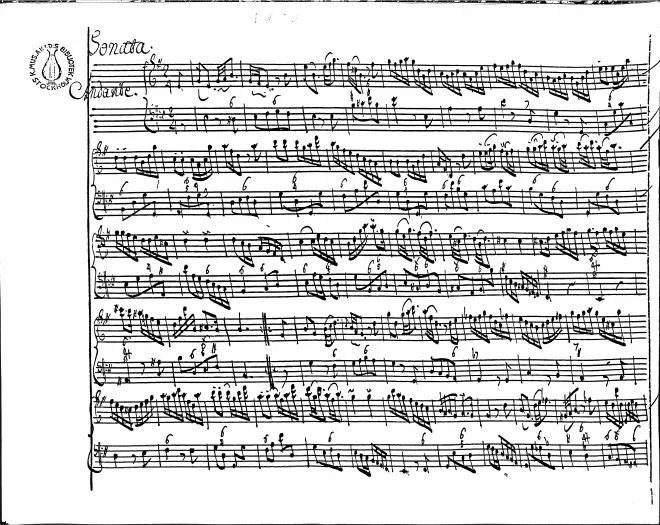 First page of Flute Sonata in E minor