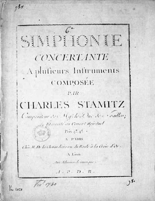 First page of Sinfonia concertante No.6