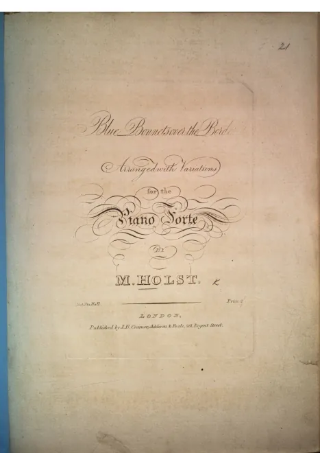First page of Variations on 'Blue Bonnets over the Border'