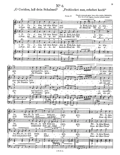 First page of O Coridon, laß dein Schalmei!