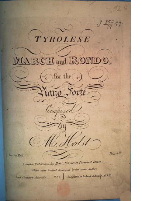 First page of Tyrolese March and Rondo