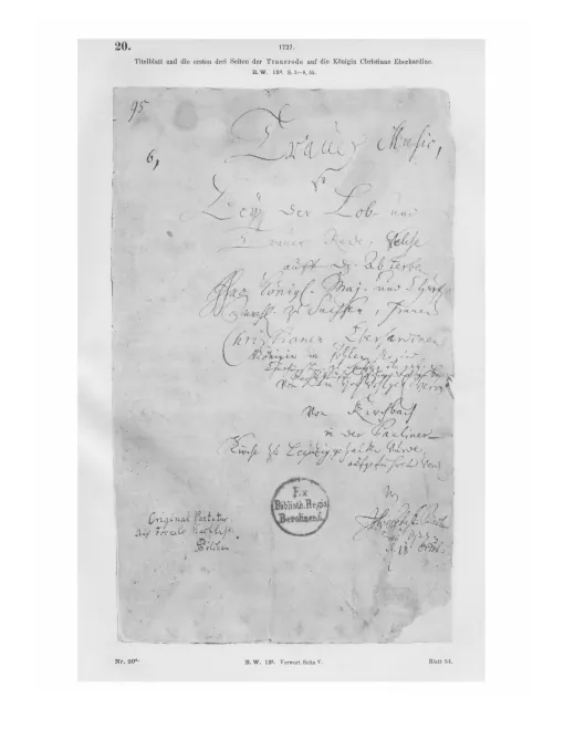 First page of Laß, Fürstin, laß noch einen Strahl