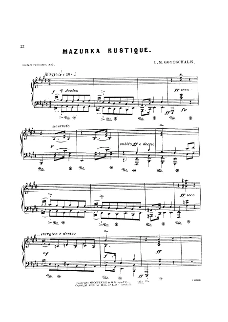 First page of Mazurka rustique