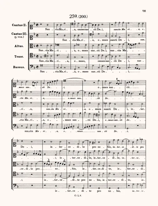 First page of Sancta Maria omnes sancti