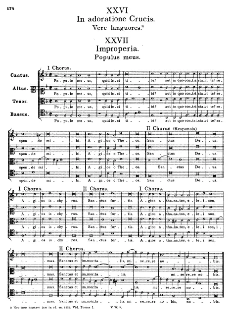 First page of Popule meus, quid feci tibi?