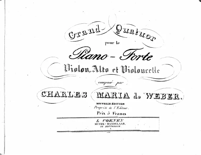 First page of Piano Quartet