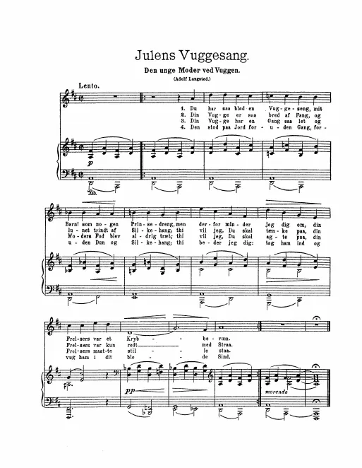First page of Christmas lullaby