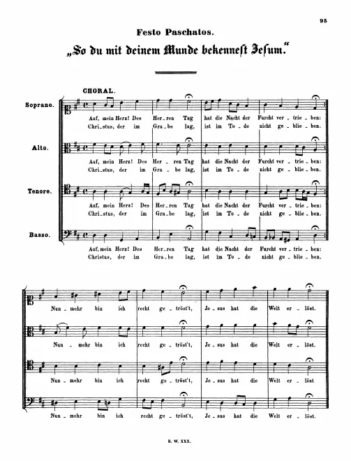 First page of Ich lebe, mein Herze, zu deinem Ergötzen