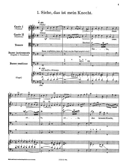 First page of Siehe, das ist mein Knecht