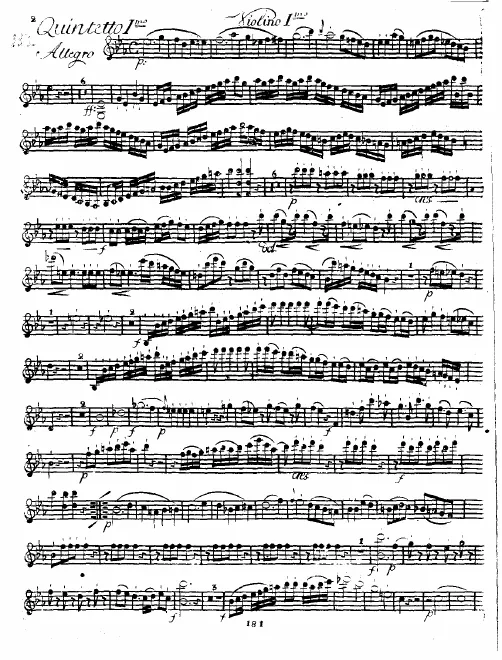 First page of 6 String Quintets