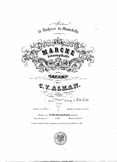 First page of Marche Triomphale, Op.27