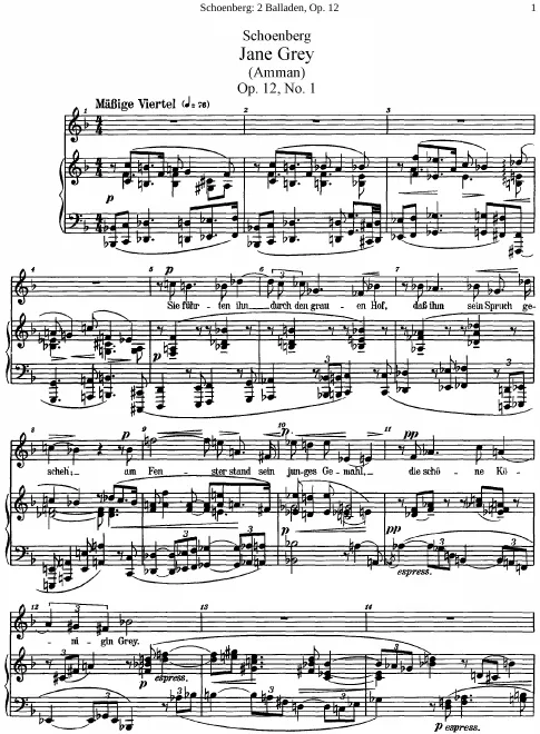 First page of Zwei Balladen