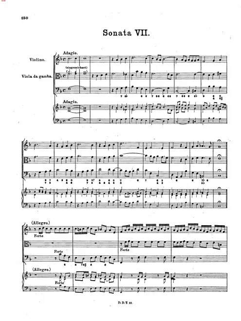 First page of Trio Sonata in F major, BuxWV 265 ; Op.2 No.7