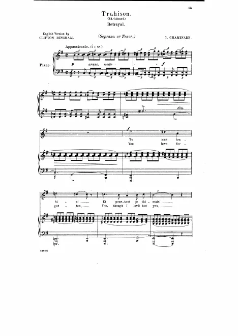 First page of Trahison