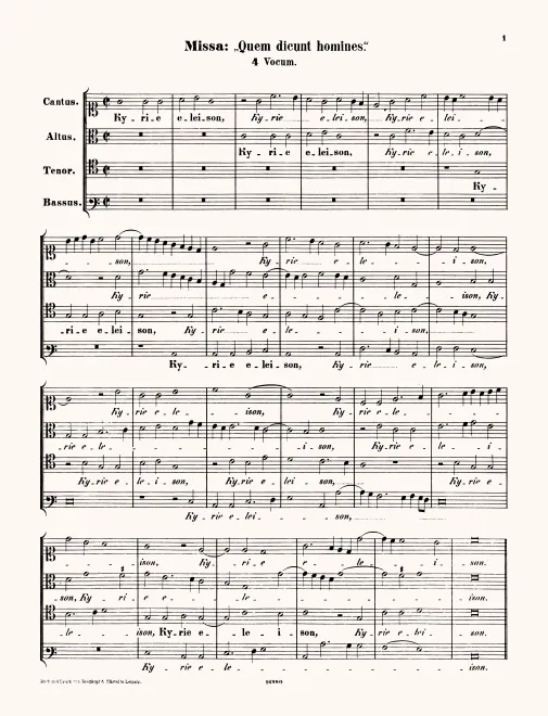 First page of Missa quem dicunt homines