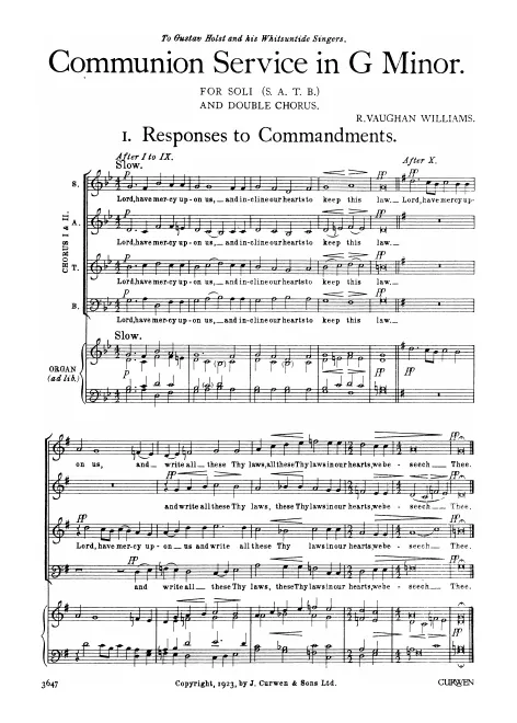First page of Mass in G minor