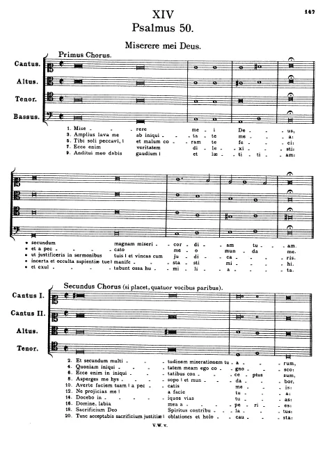 First page of Miserere mei, Deus