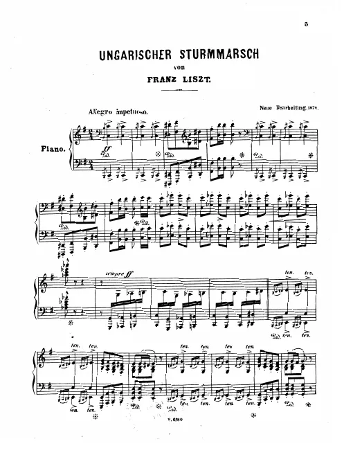 First page of Ungarischer Sturmmarsch