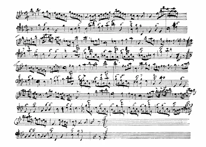 First page of Recorder Sonata in B-flat major