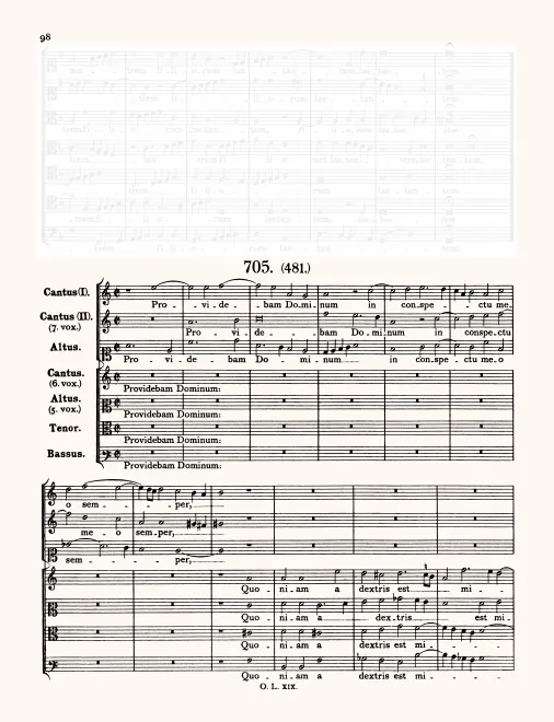 First page of Providebam Dominum
