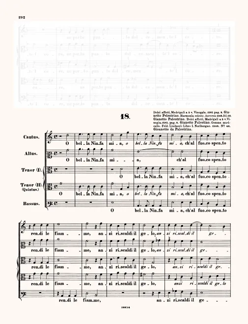 First page of O bella Ninfa mia