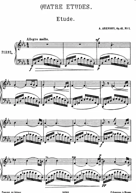 First page of 4 Etudes