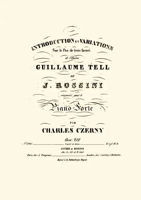 First page of Introduction et variations sur le 'Pas de trois favori' de l'Opéra Guillaume Tell de Rossini.
